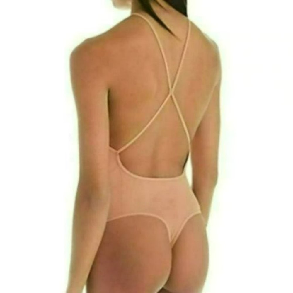 Free People Bridget High Neck Thong Bodysuit -M/L - Picture 5 of 5